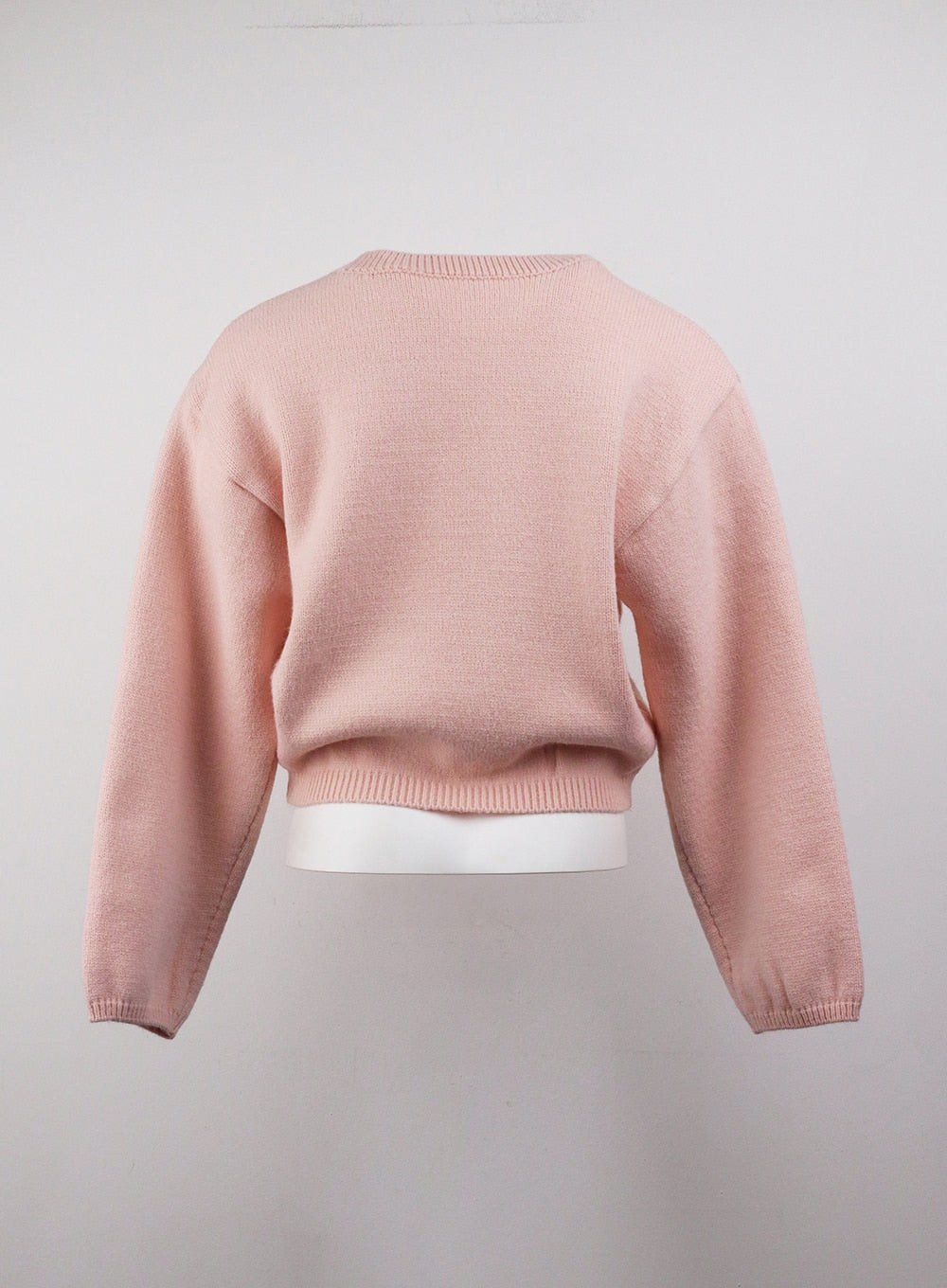 Round Neck Knitted Long Sleeve Sweater OJ415