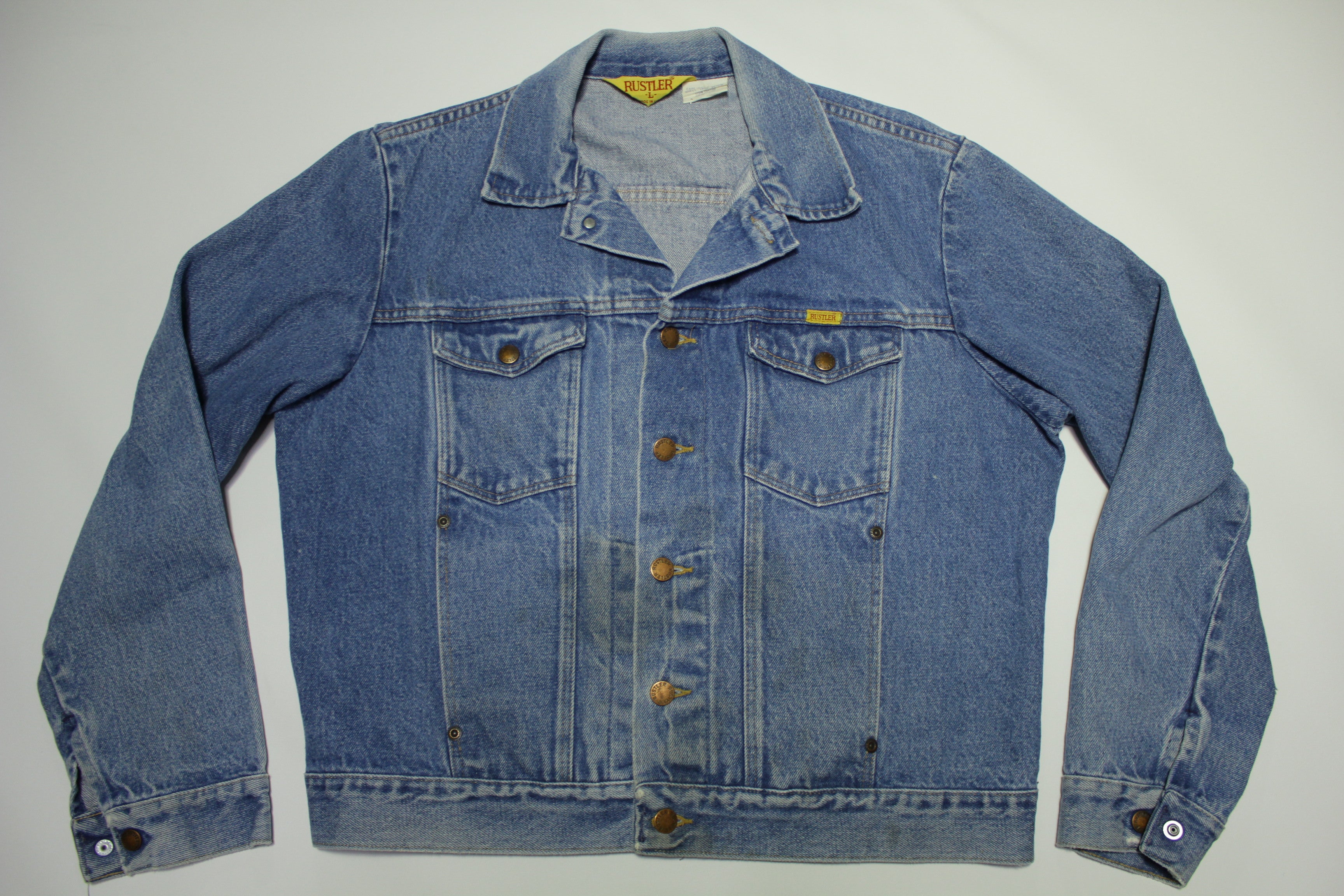 Rustler Vintage Denim 80's Made in USA Trucker Jean Jacket