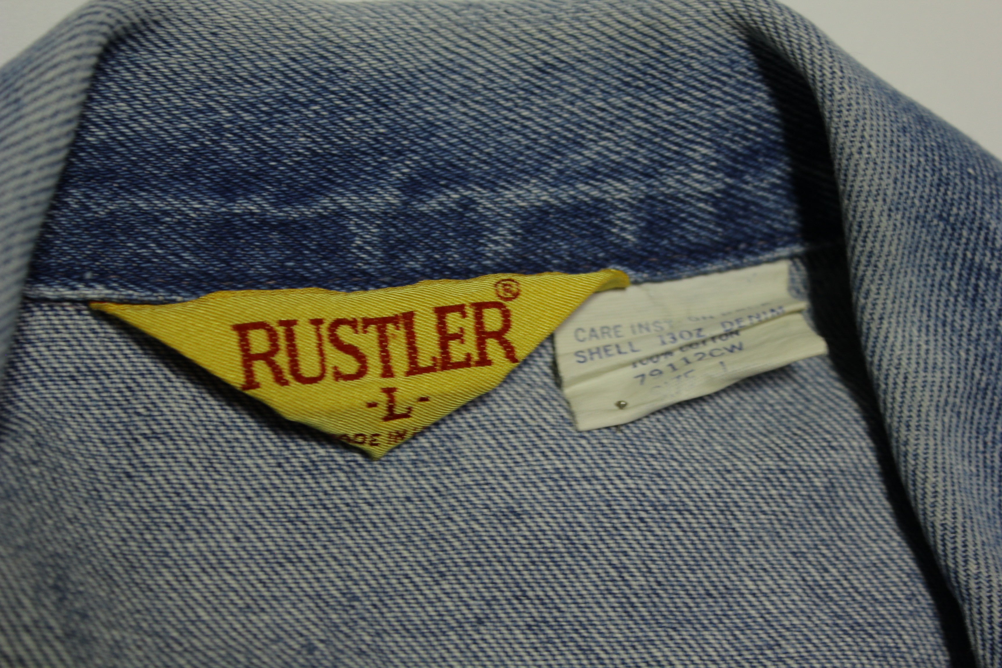 Rustler Vintage Denim 80's Made in USA Trucker Jean Jacket