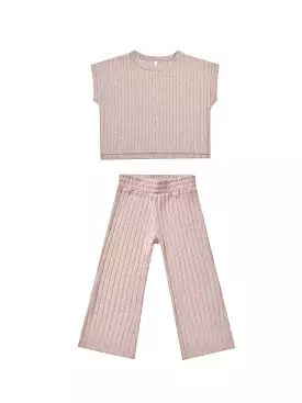 Rylee & Cru - Heather Mauve Cozy Rib Knit Set