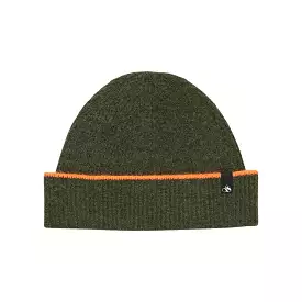 Scotch & Soda Rib Knit Beanie In Dark Green (174886)