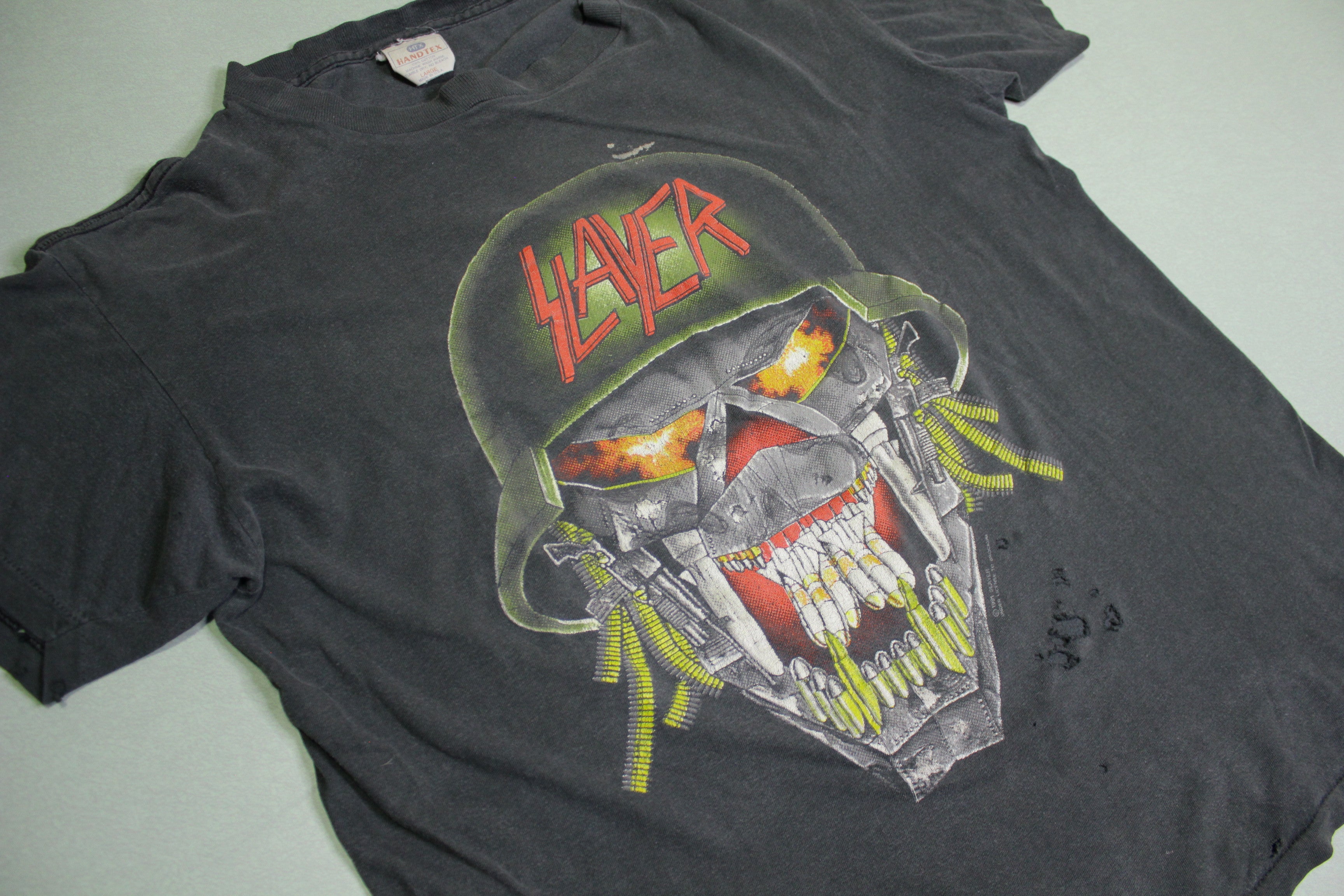 Slayer 1991 Clash of Titans Tour Cities Vintage Metal War 90's Brockum T-Shirt