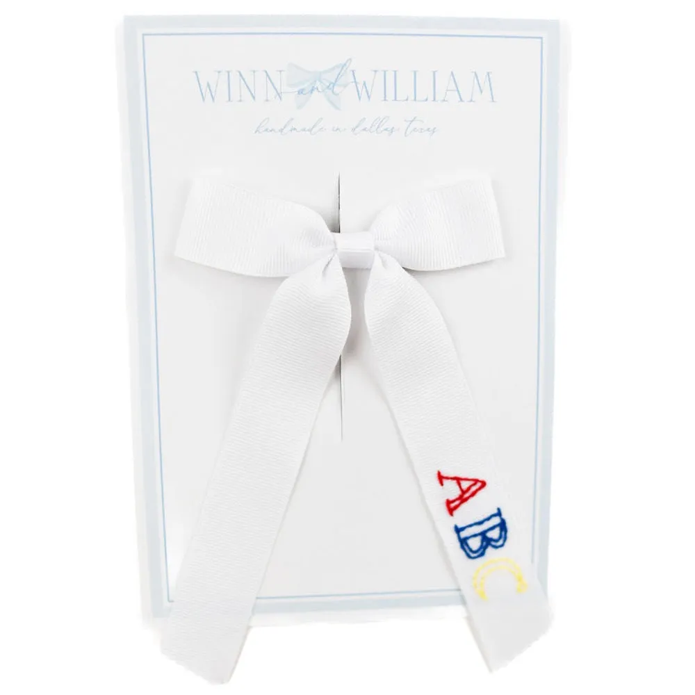 Small ABC Bow - White