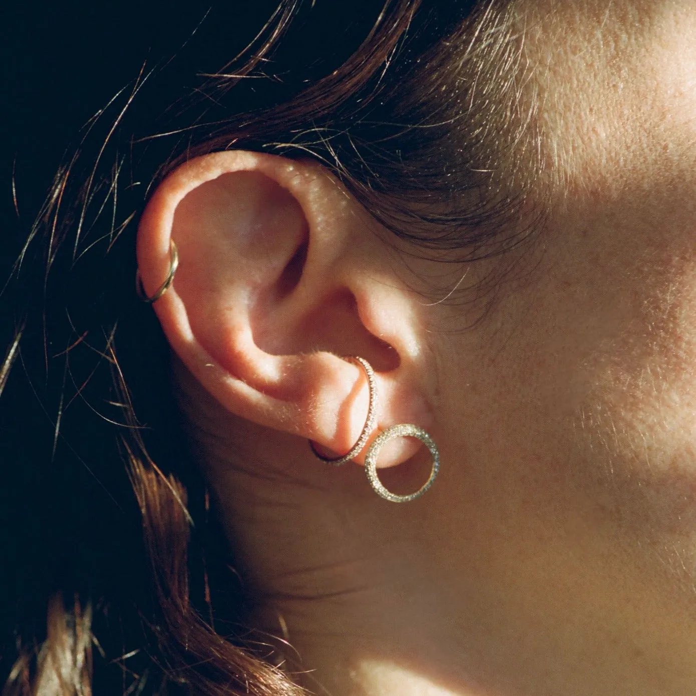 Small Balloon Earrings with White Pavé Diamonds