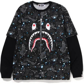 SPACE CAMO SHARK LAYERED L/S TEE MENS