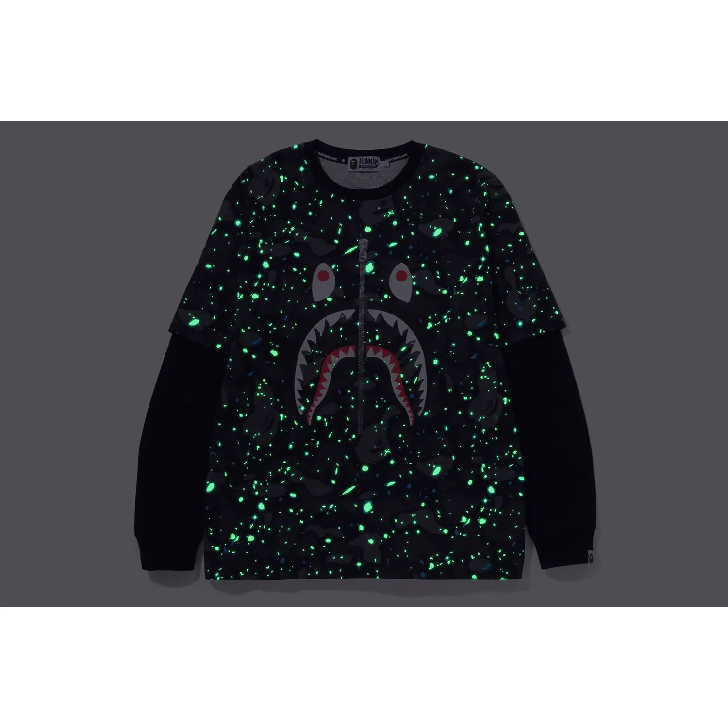 SPACE CAMO SHARK LAYERED L/S TEE MENS