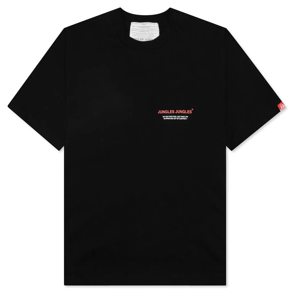 Spiraling S/S Tee - Black