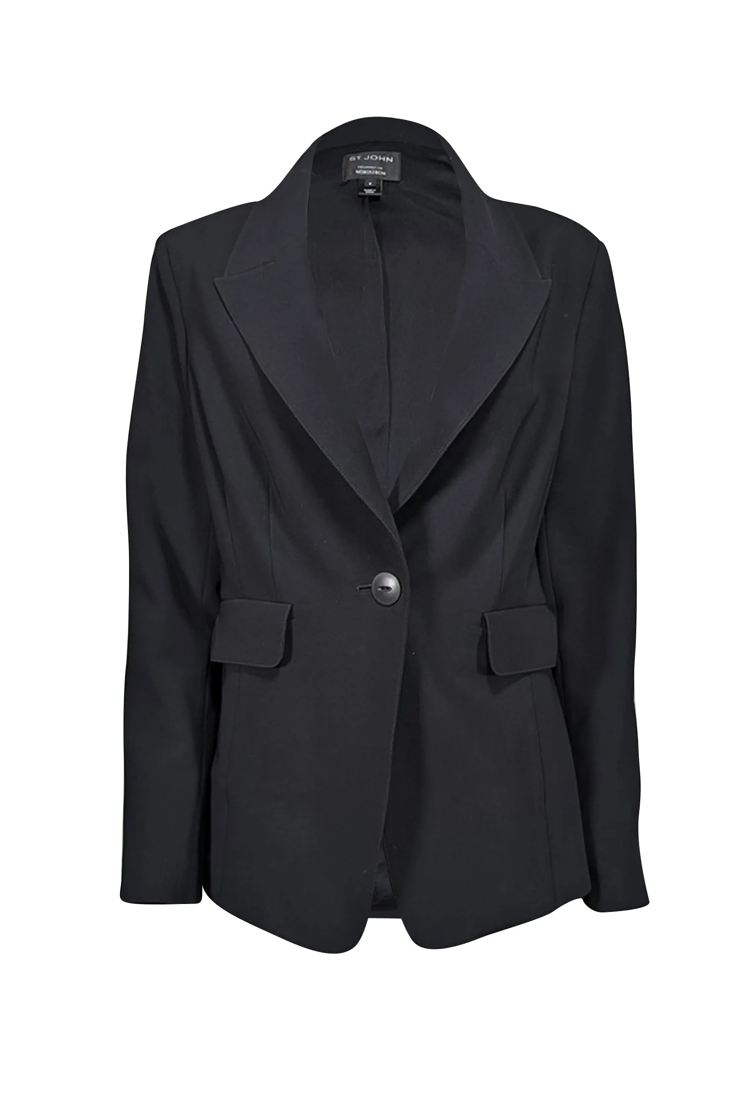 St. John - Black Single Button Blazer Sz 8