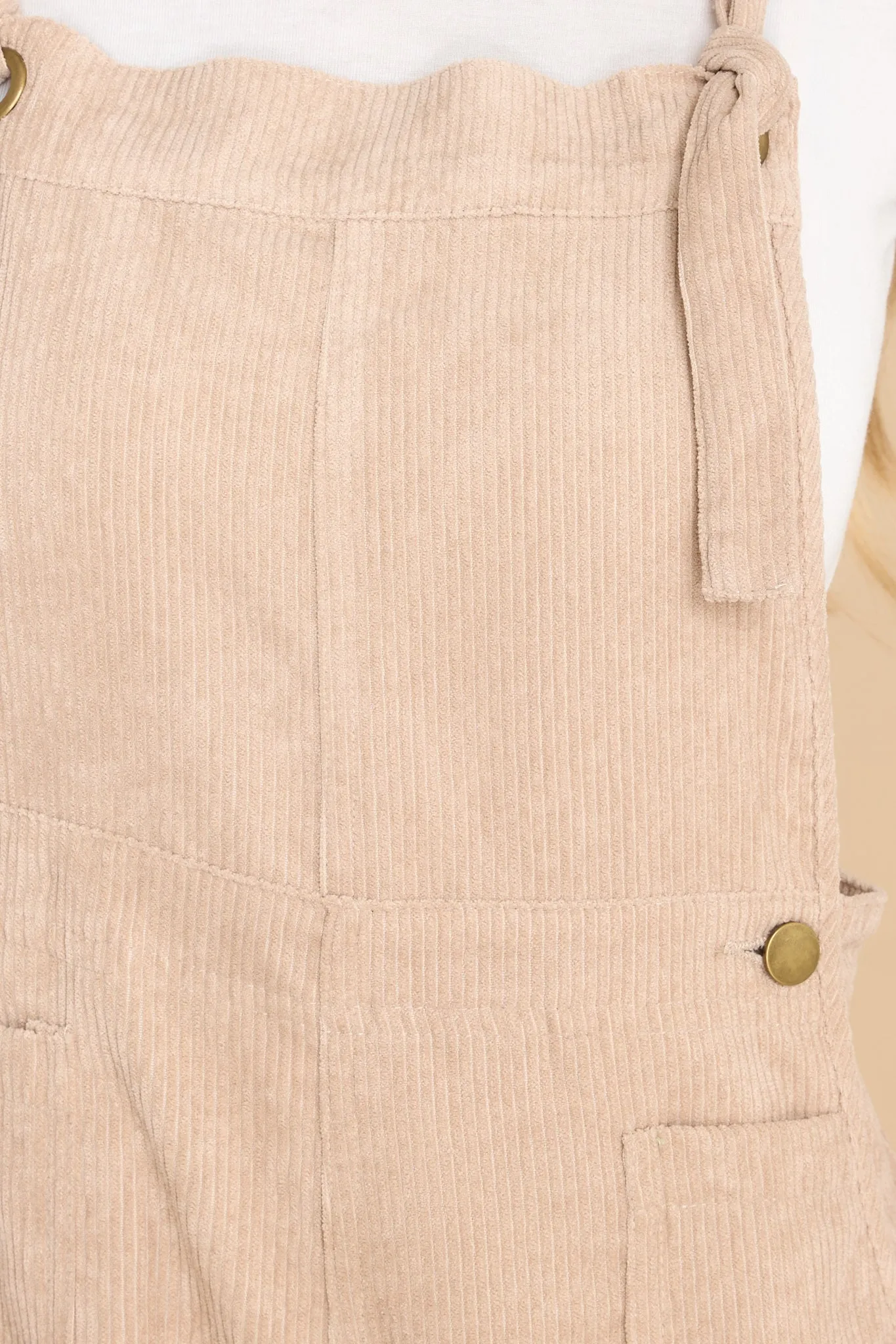 Stay Kind Beige Corduroy Overalls