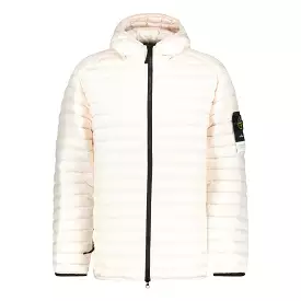 STONE ISLAND LOOM WOVEN HOODED JACKET LIGHT PEACH