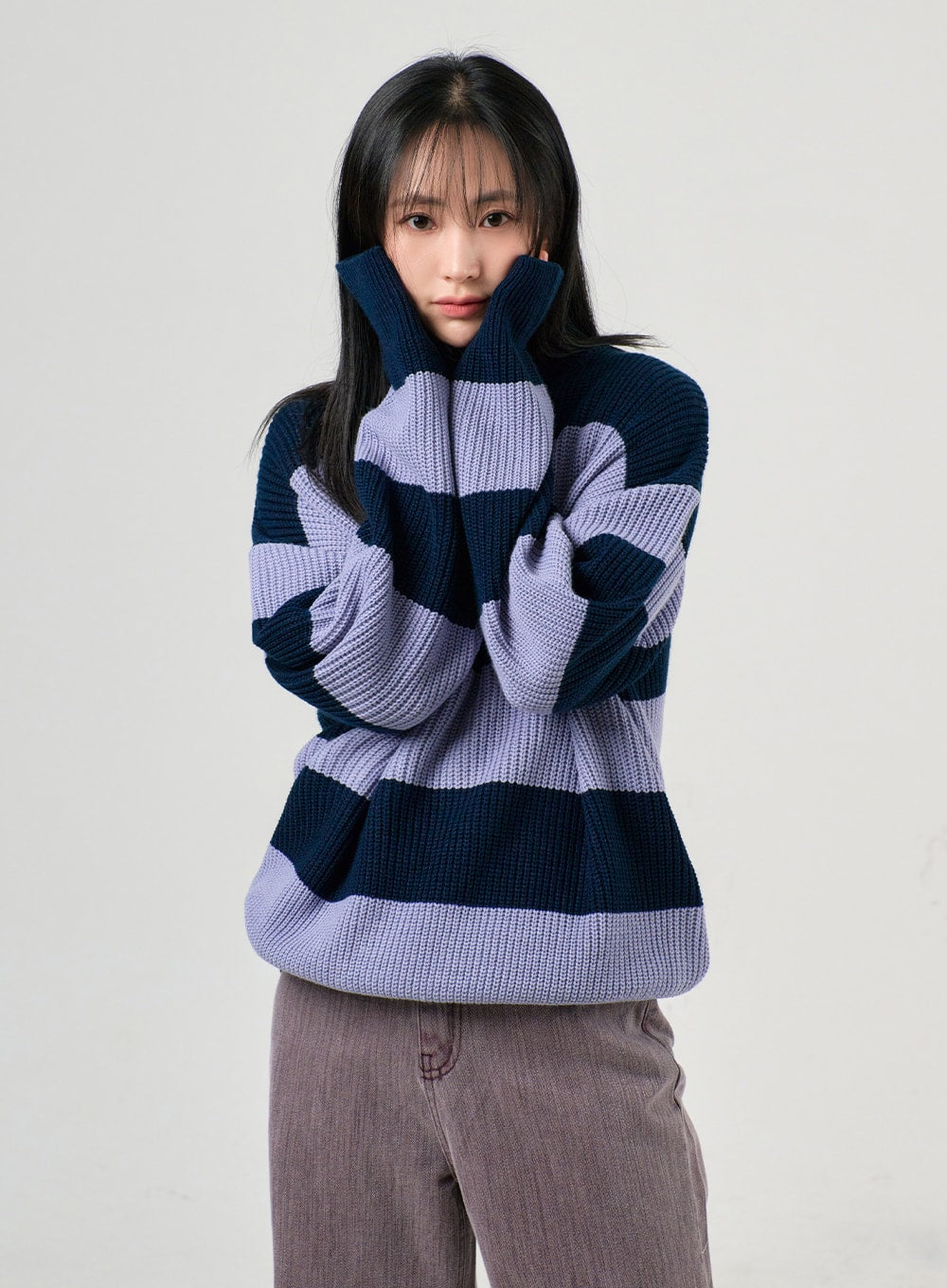 Stripe Knit Sweater OF405