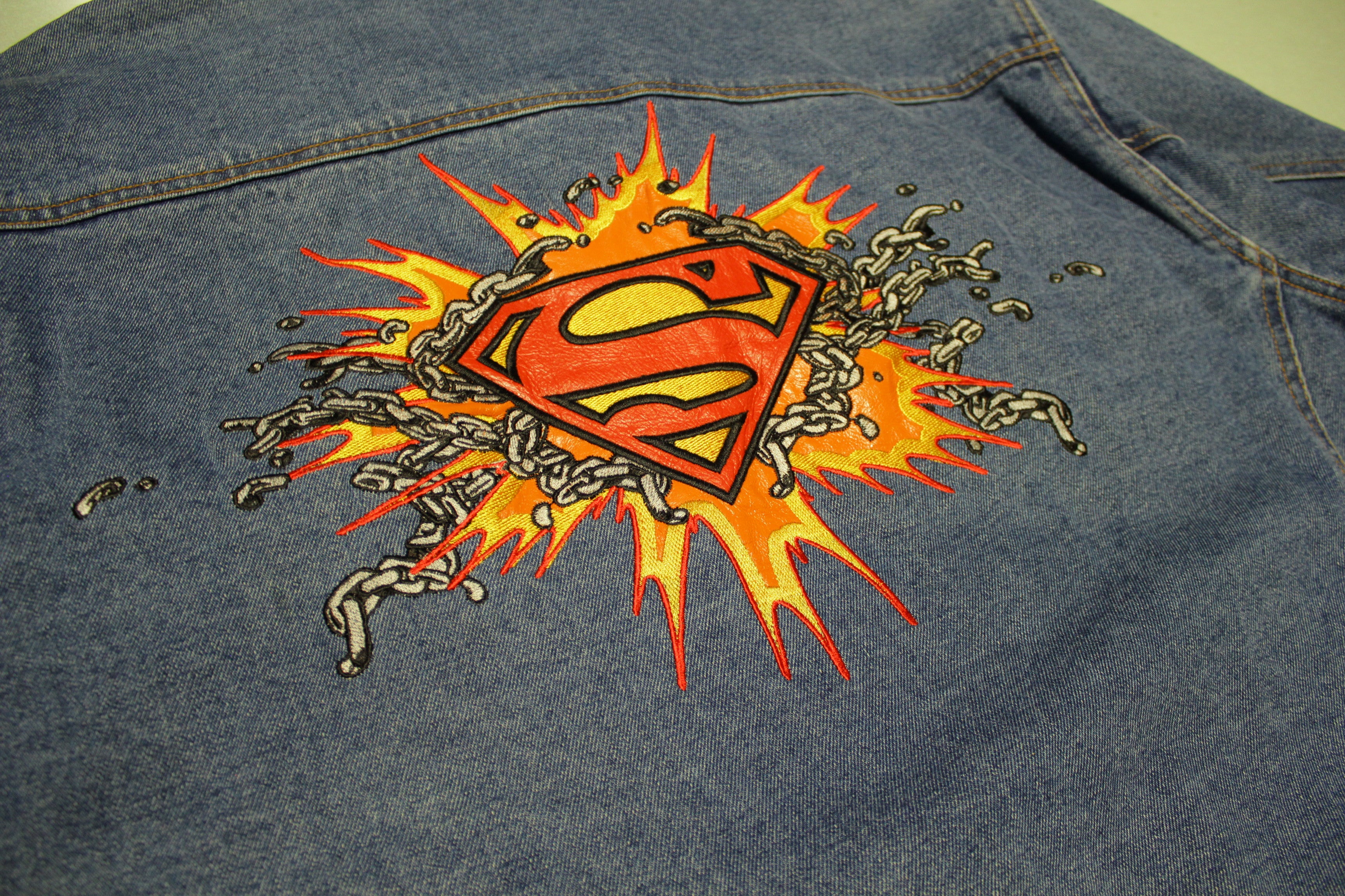 Superman Warner Bros. Vintage 90's Denim Trucker Jean Jacket