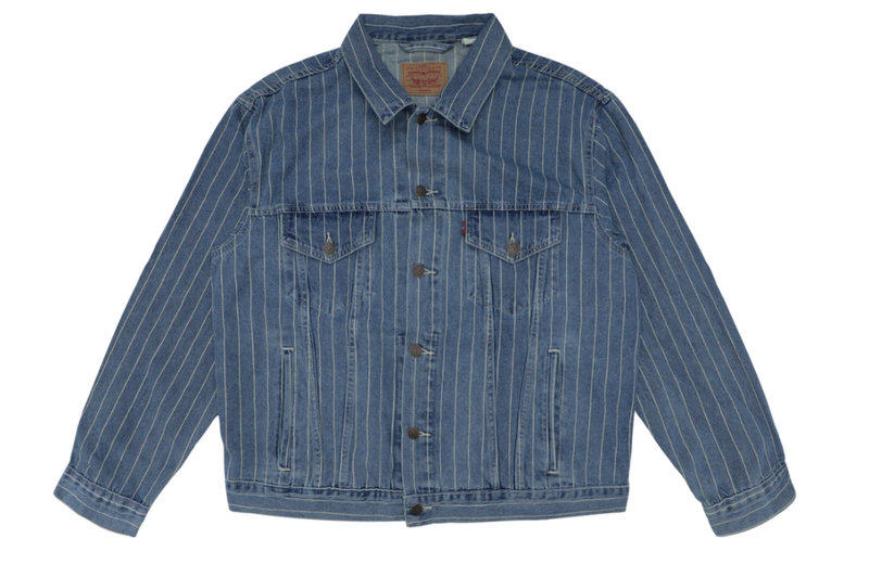 Supreme Levi's Pinstripe Trucker Jacket Blue Stripe