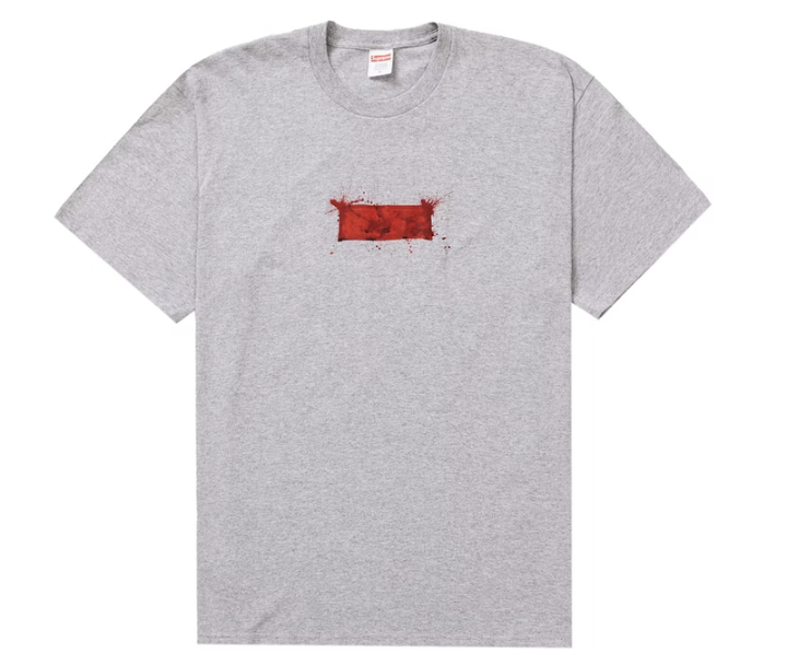 Supreme Ralph Steadman Box Logo Tee Heather Grey