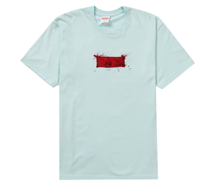 Supreme Ralph Steadman Box Logo Tee Pale Blue