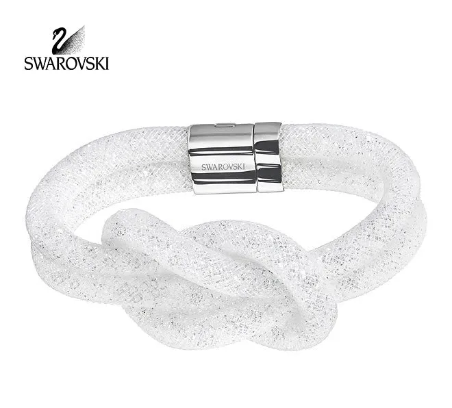 Swarovski White Clear Crystal Bracelet STARDUST KNOT 18cm Small #5184175