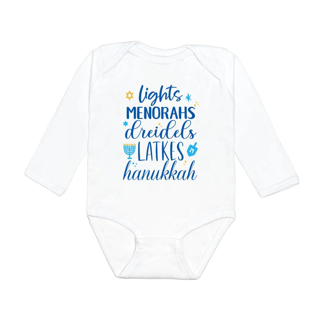 Sweet Wink - Hanukkah Fun Long sleeve Bodysuit