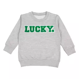 Sweet Wink - Lucky Boy Patch St. Patrick's Day Sweatshirt - Gray