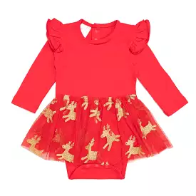 Sweet Wink -  Reindeer Long sleeve Tutu Bodysuit