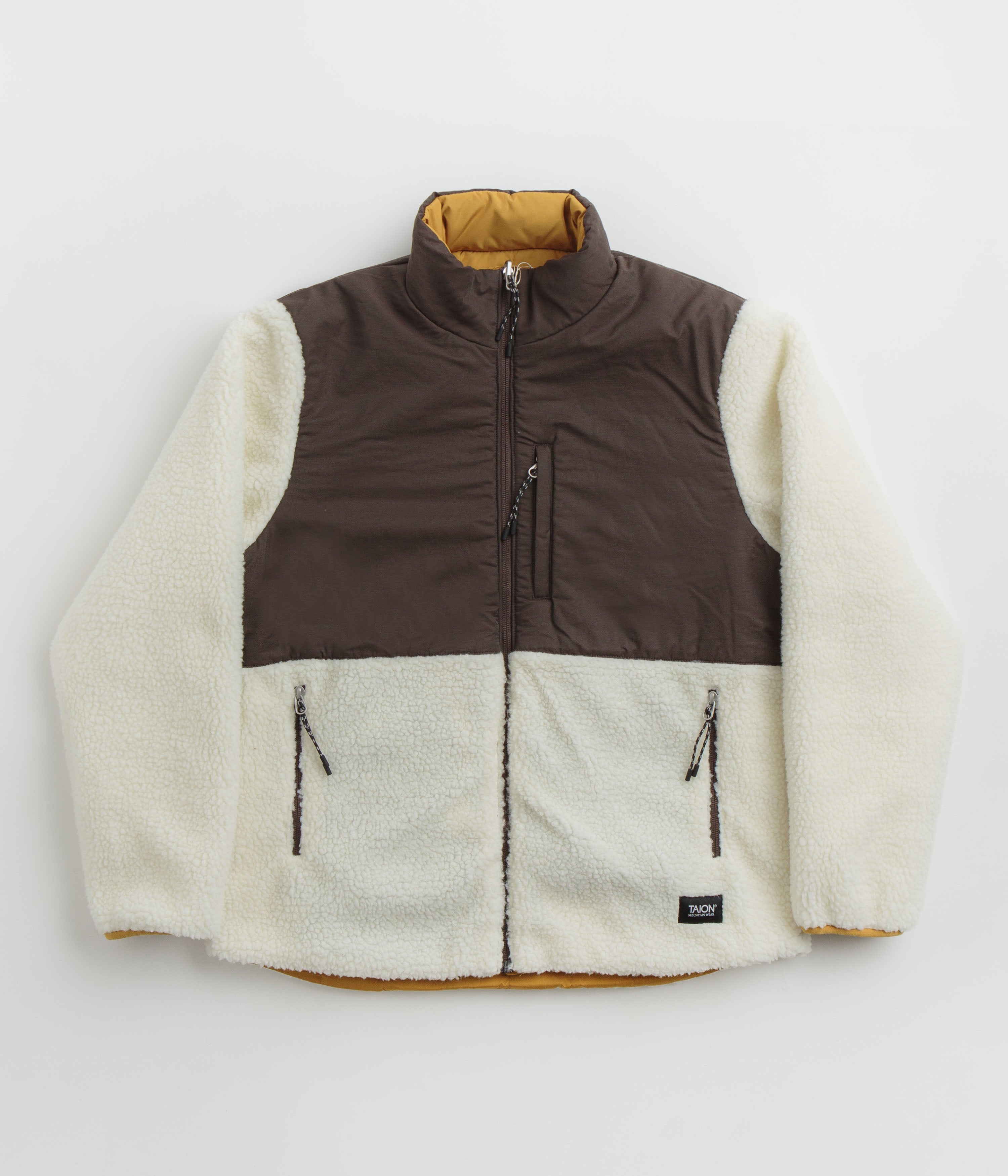 Taion Reversible Down Jacket - Camel / Dark Chocolate / Ivory