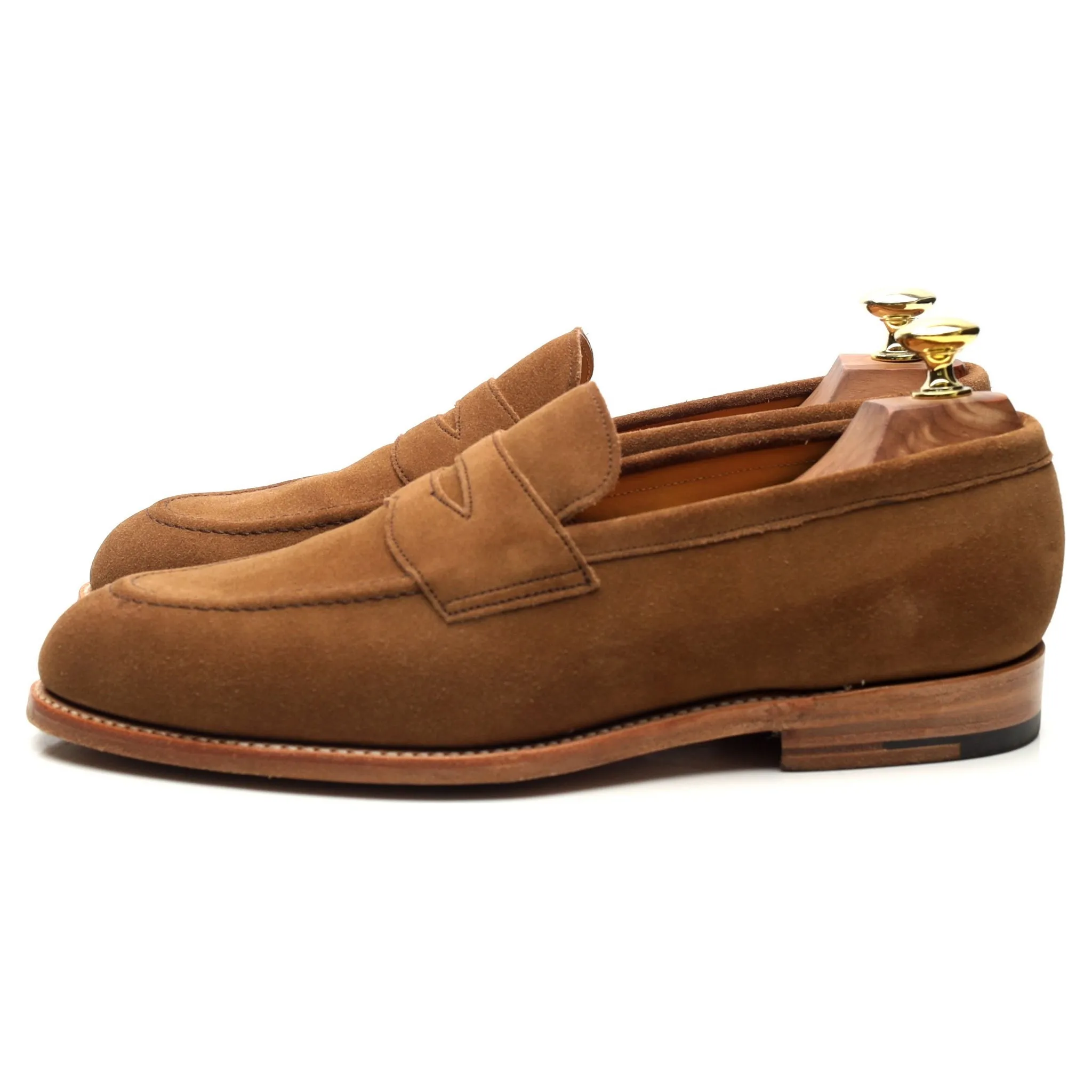 Tan Brown Suede Loafers UK 7