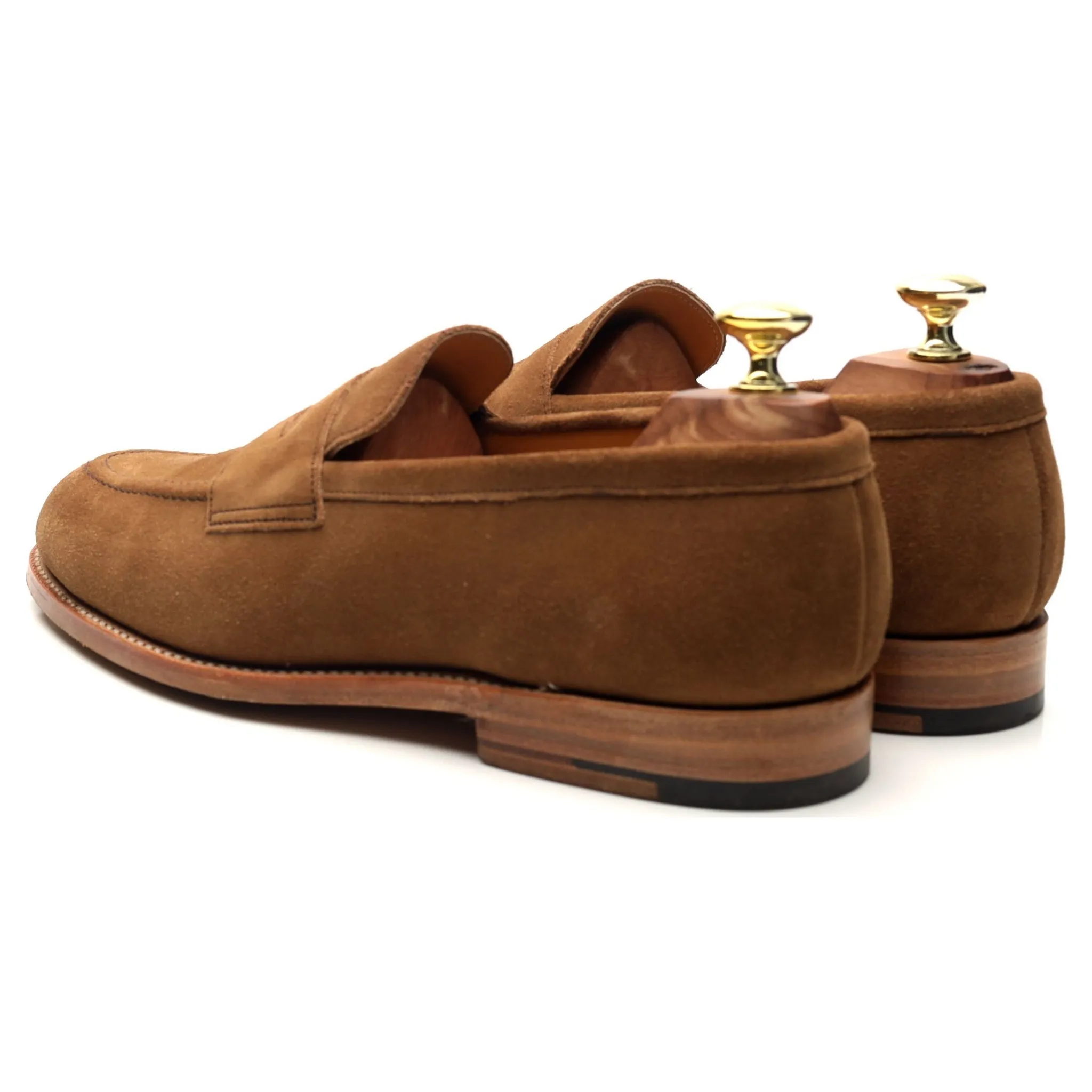 Tan Brown Suede Loafers UK 7