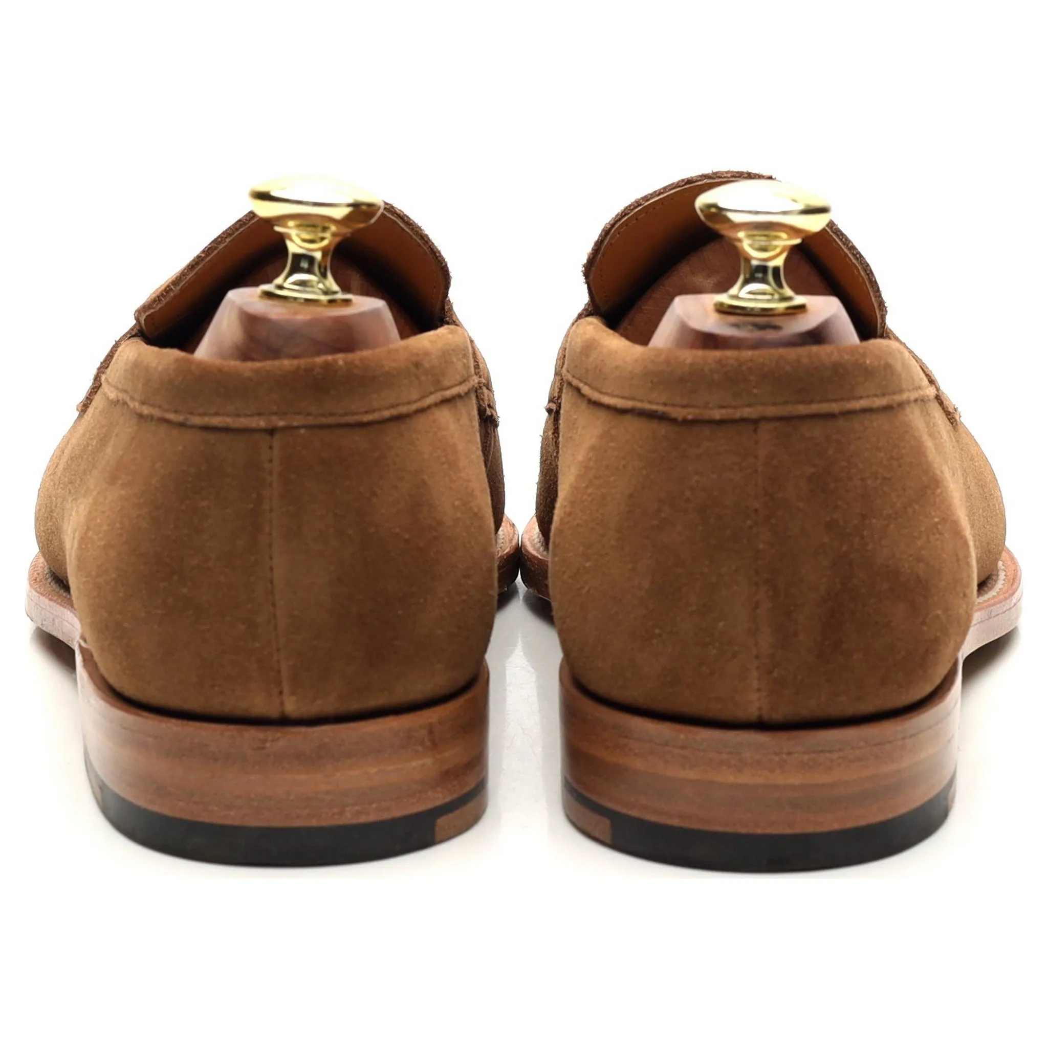 Tan Brown Suede Loafers UK 7