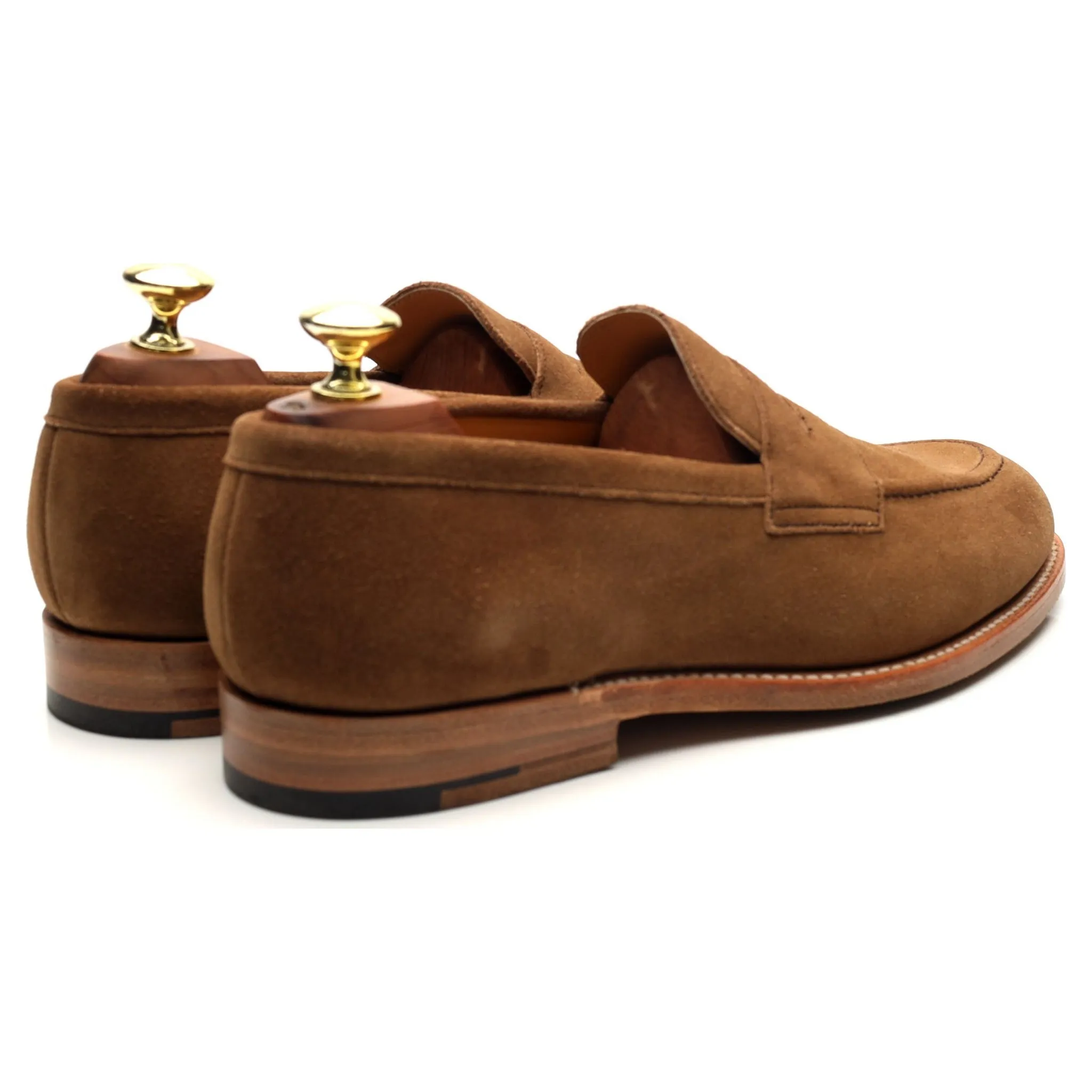 Tan Brown Suede Loafers UK 7