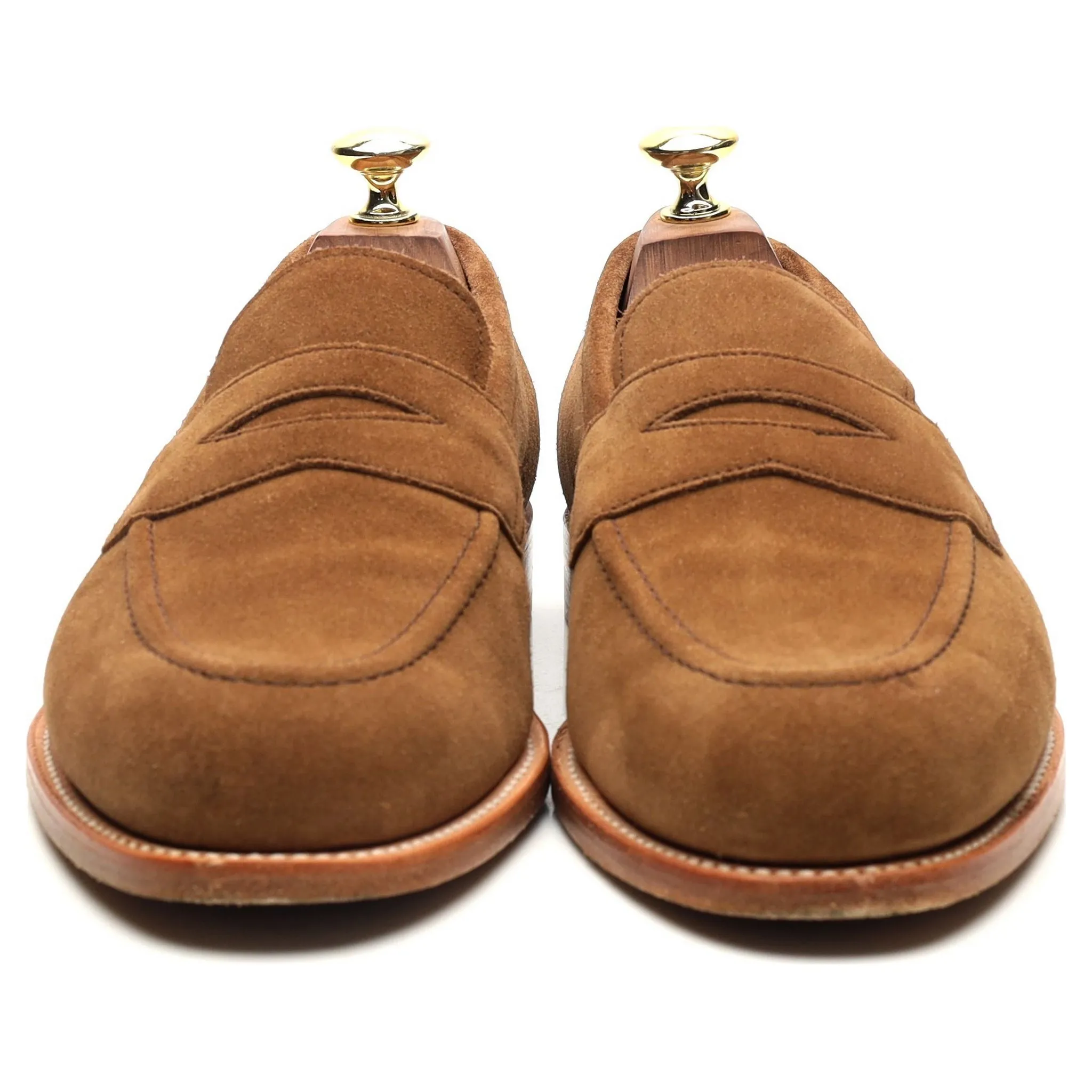 Tan Brown Suede Loafers UK 7