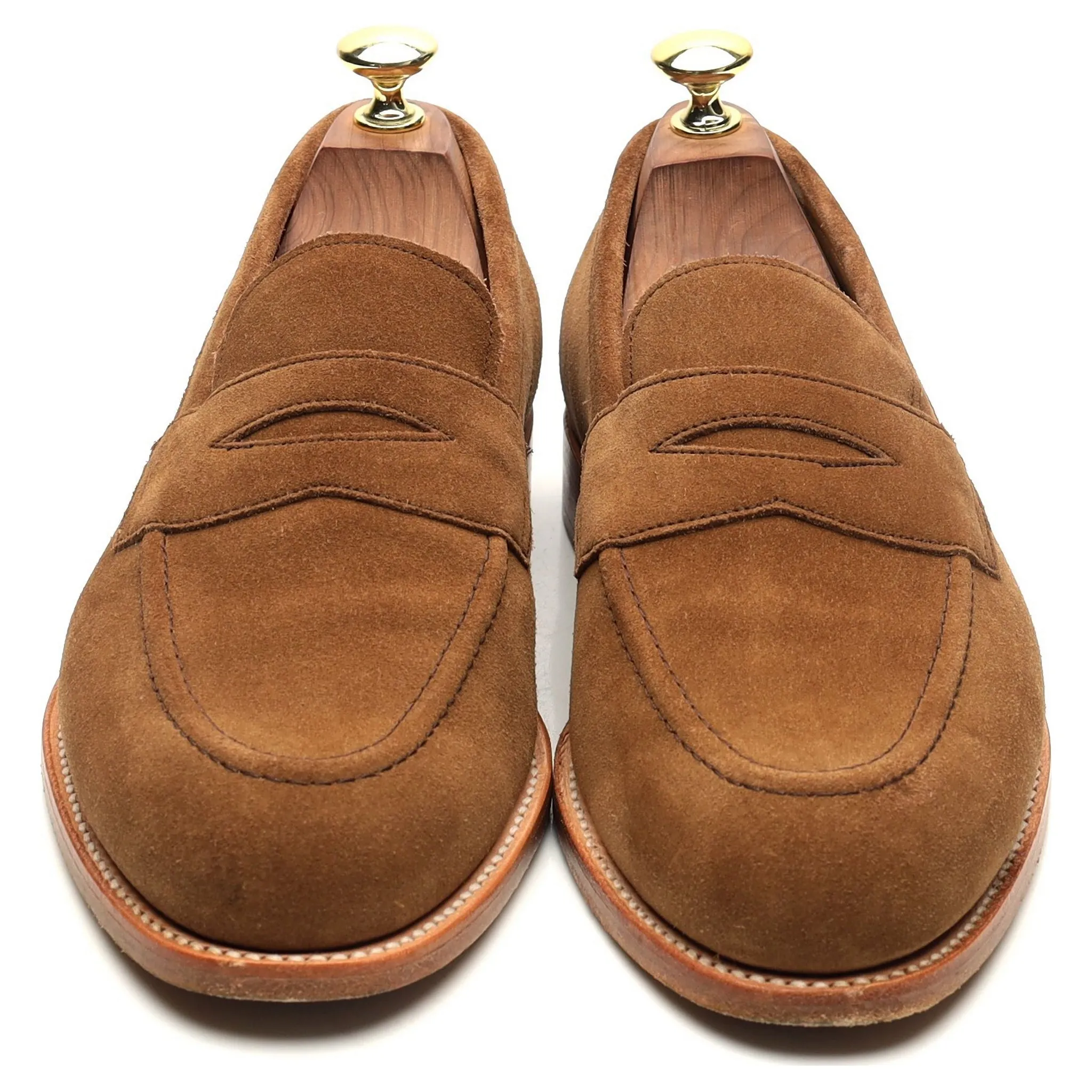 Tan Brown Suede Loafers UK 7