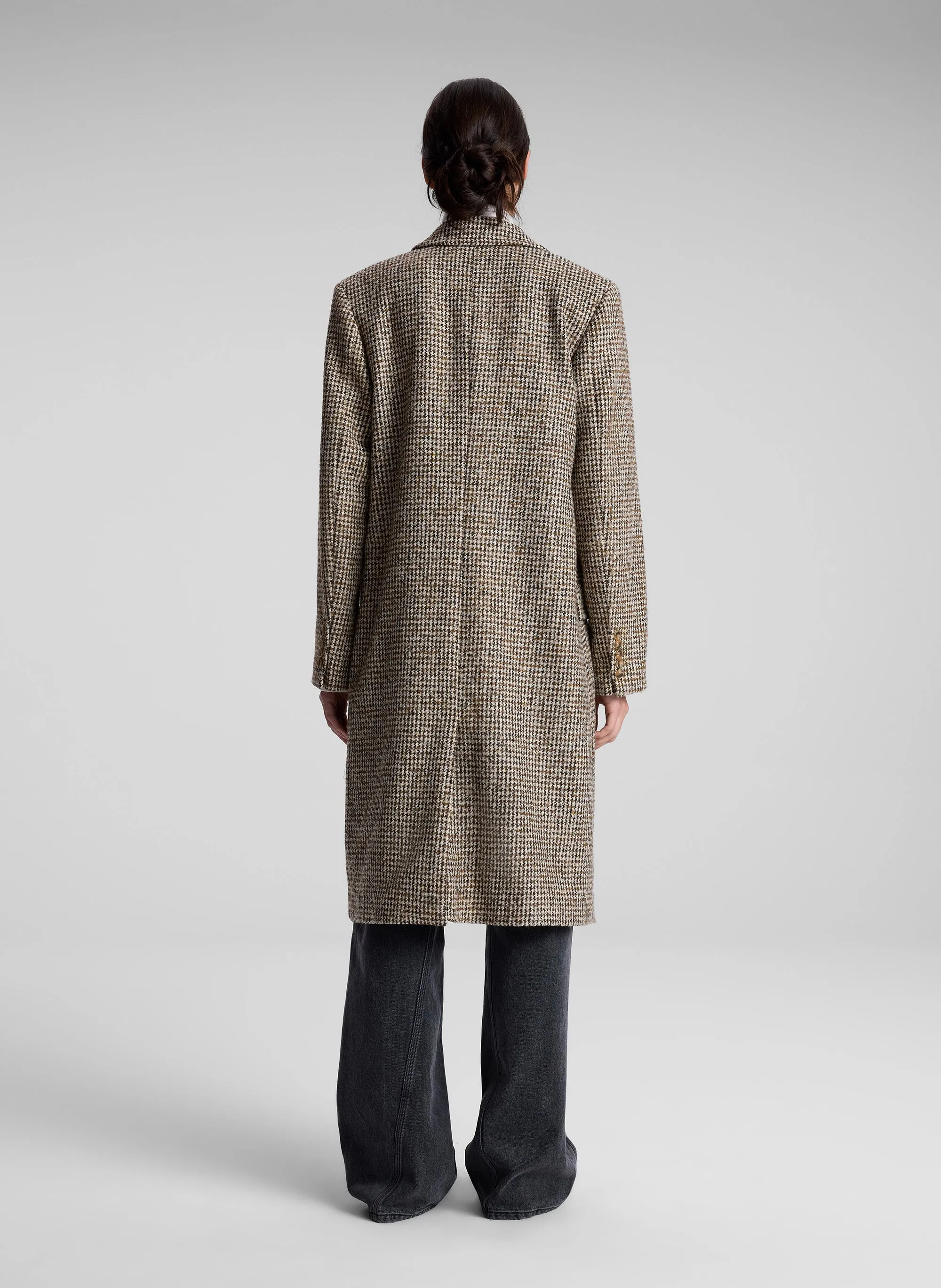 Tanner Oversized Tweed Houndstooth Coat