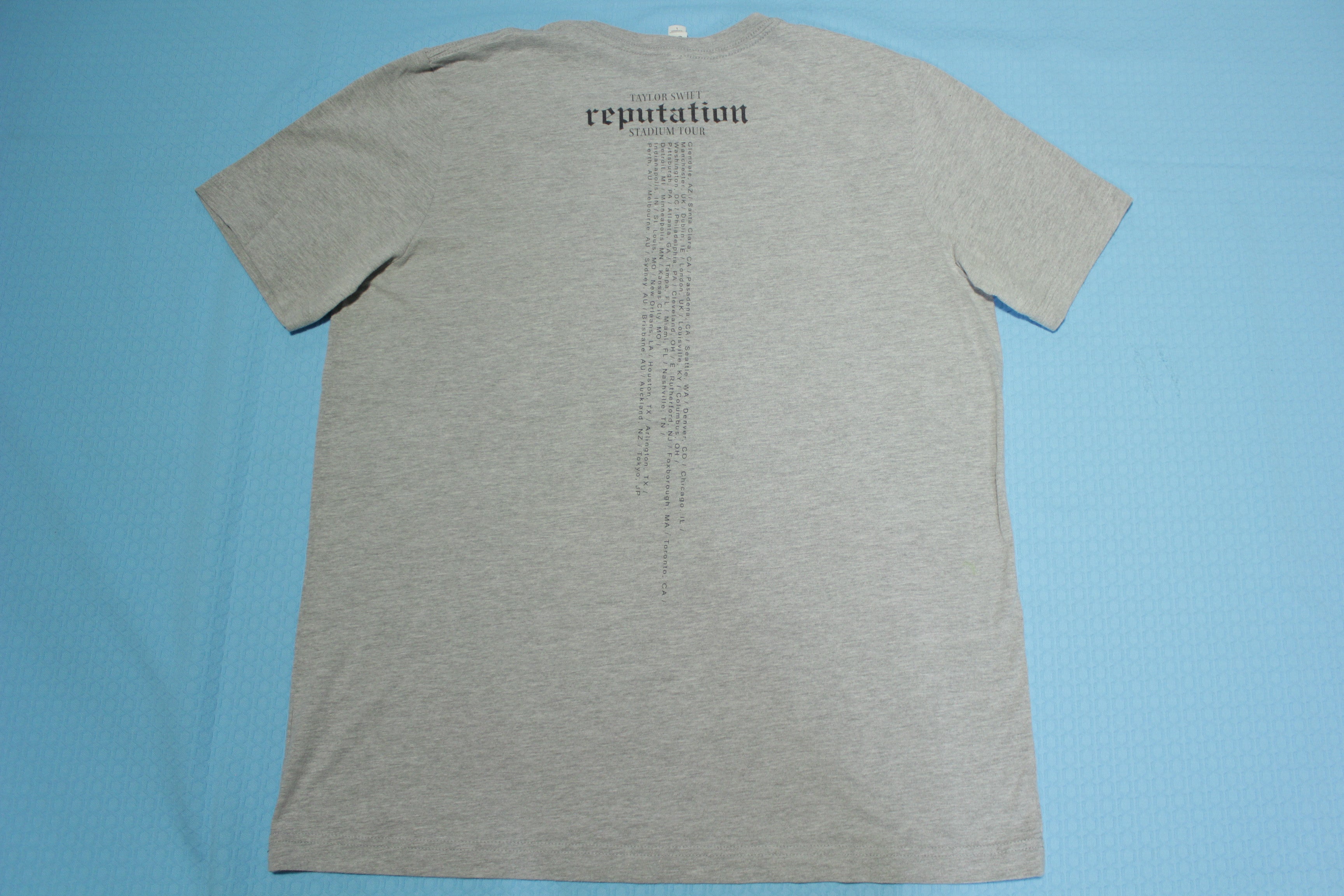 Taylor Swift 2018 Reputation Stadium Tour City Concert List T-Shirt