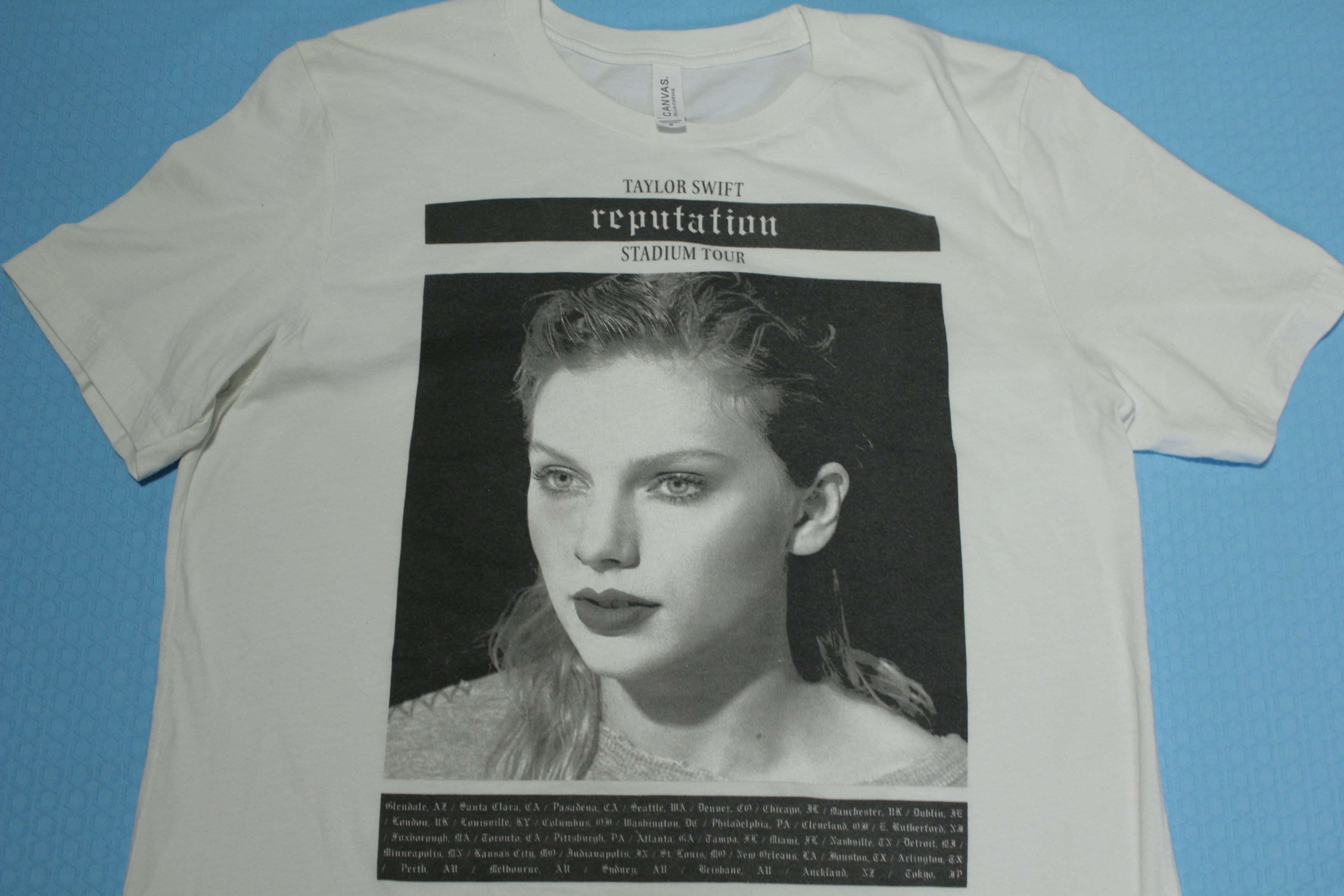 Taylor Swift 2018 Reputation Stadium Tour City Concert List T-Shirt