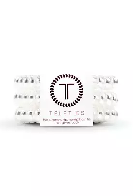 TELETIES Small Hair Ties - Crystal Clear