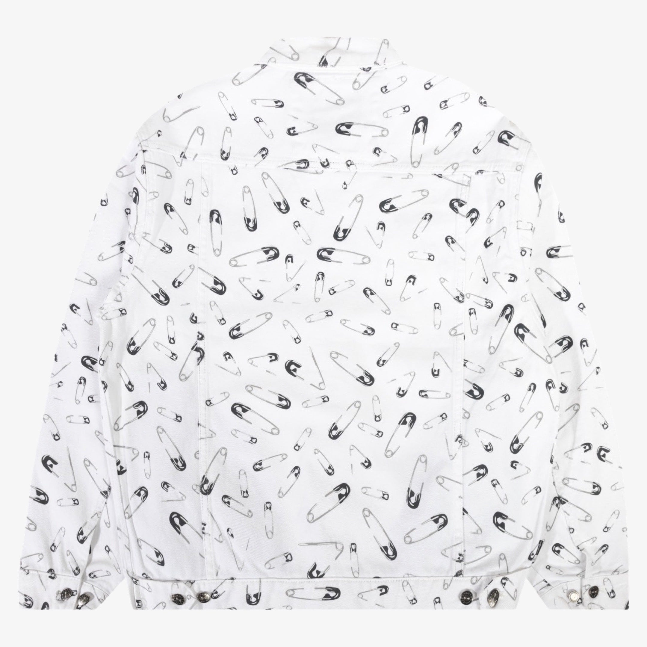 The Hundreds 'Adam Bomb Pins' Trucker Jacket White