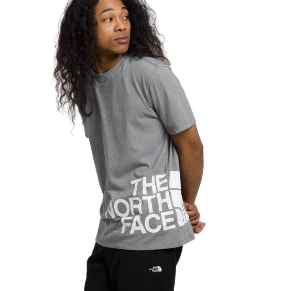 The North Face Men’s Short-Sleeve Brand Proud Tee - TNF Medium Grey Heather/TNF White