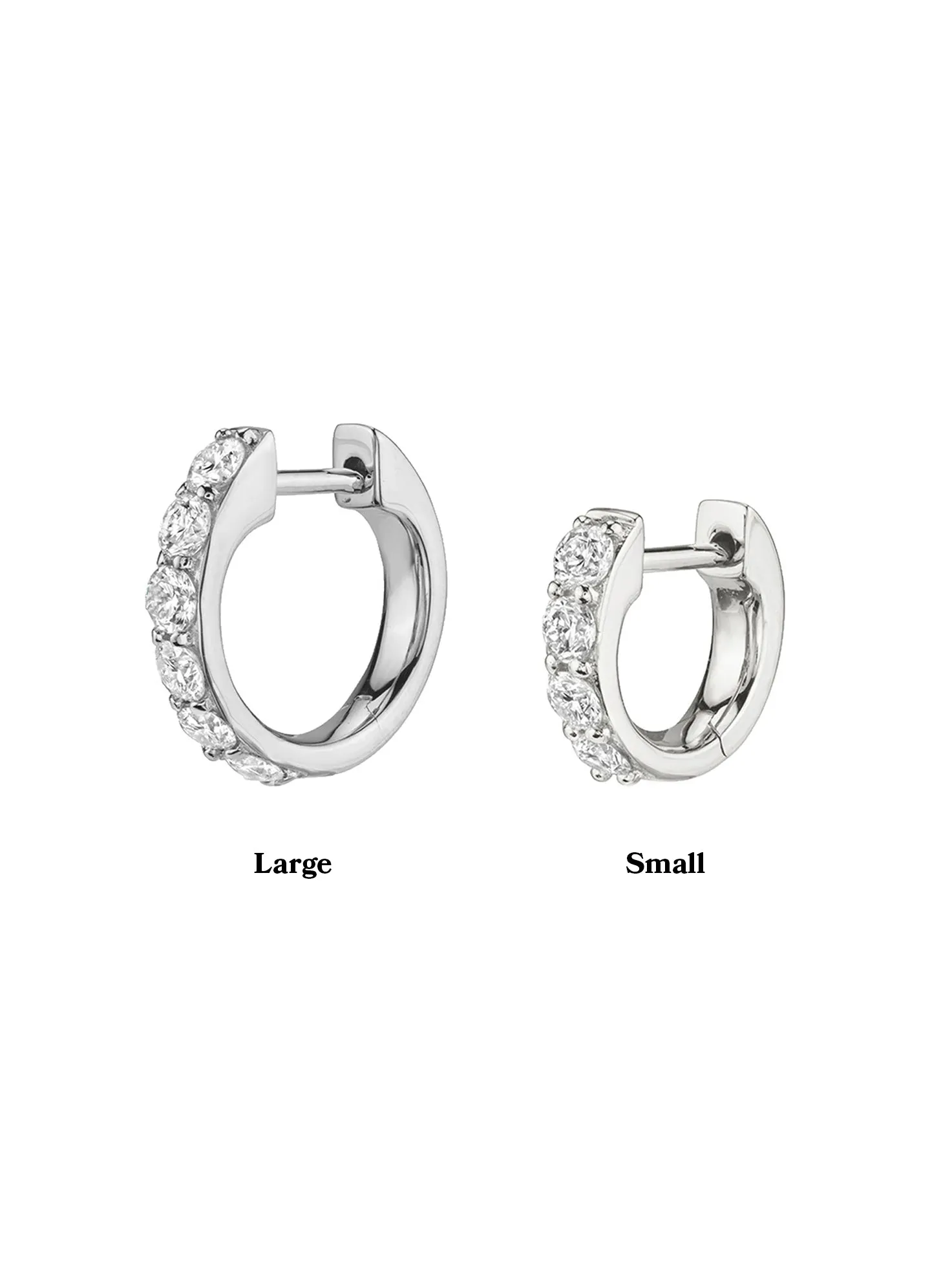 The Small Biggie - White Diamond / 14k White Gold