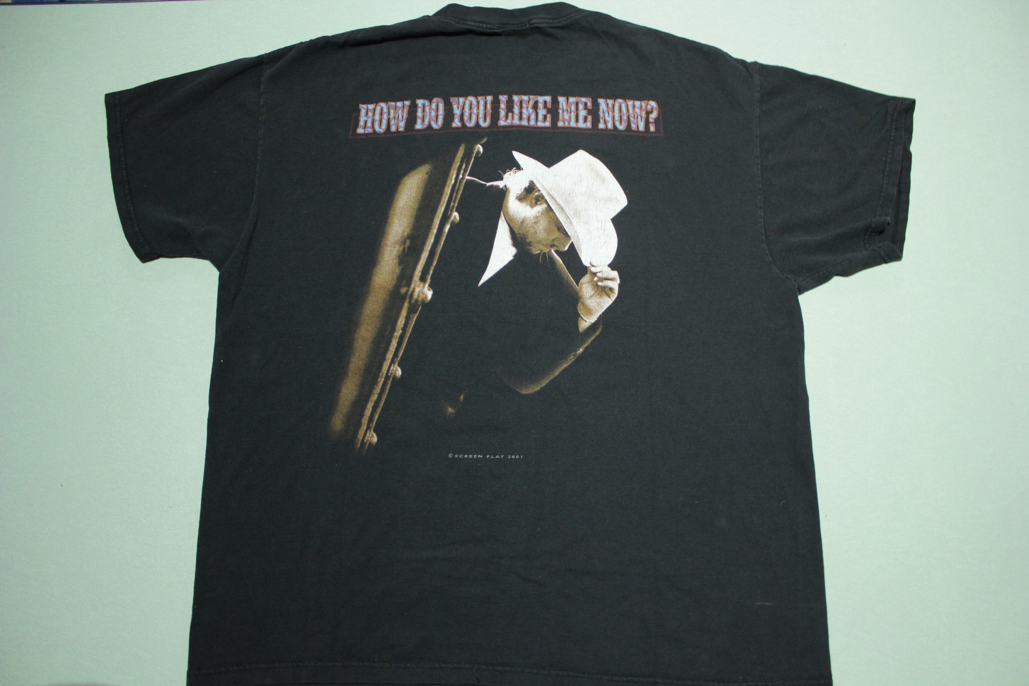 Toby Keith 2001 How You Like Me Now Vintage Country Rock Concert Cowboy T-Shirt