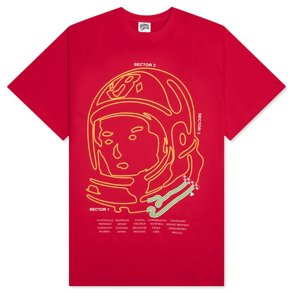 Track S/S Tee - Red