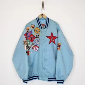 Vintage MLB Multi Badge Bomber Jacket XXL