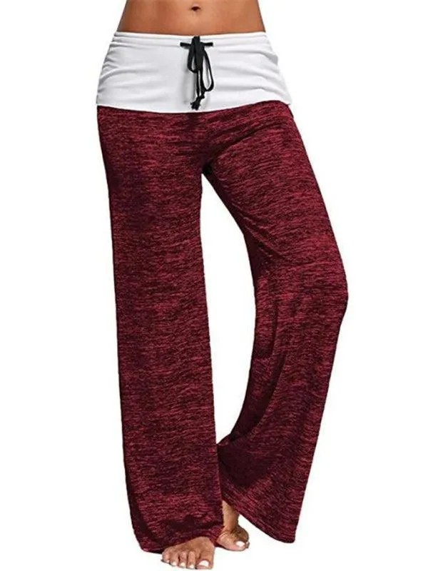 Wide-Leg Drawstring Women's Yoga Pants