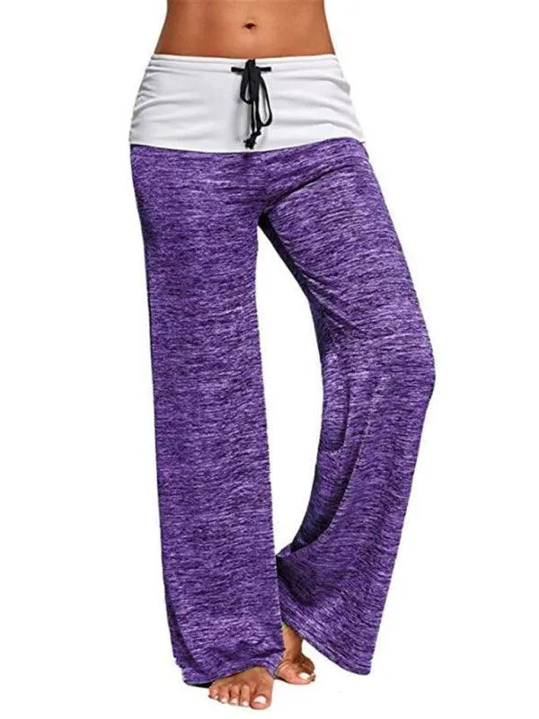 Wide-Leg Drawstring Women's Yoga Pants