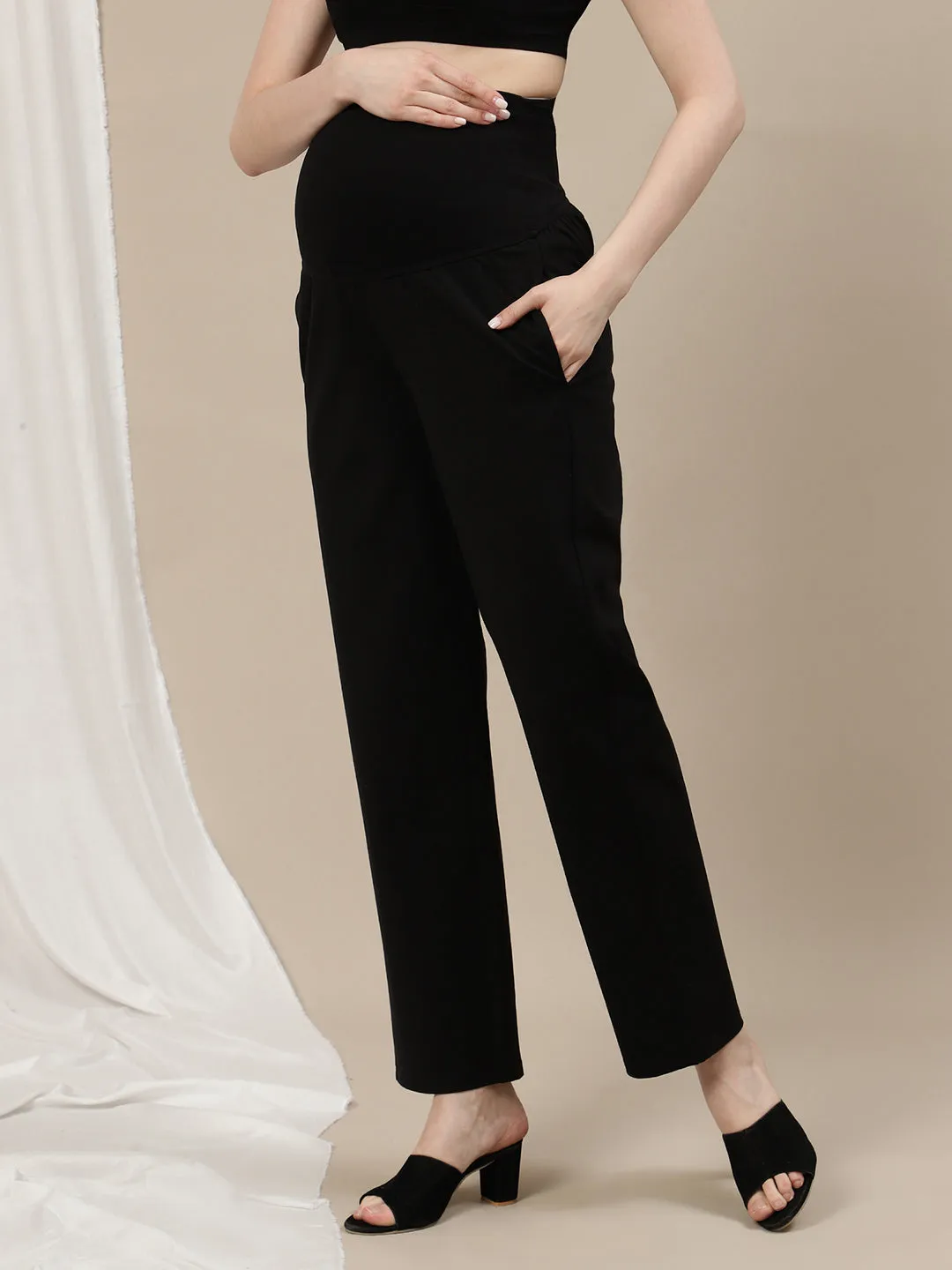 Wide-Leg Maternity Formal Pants