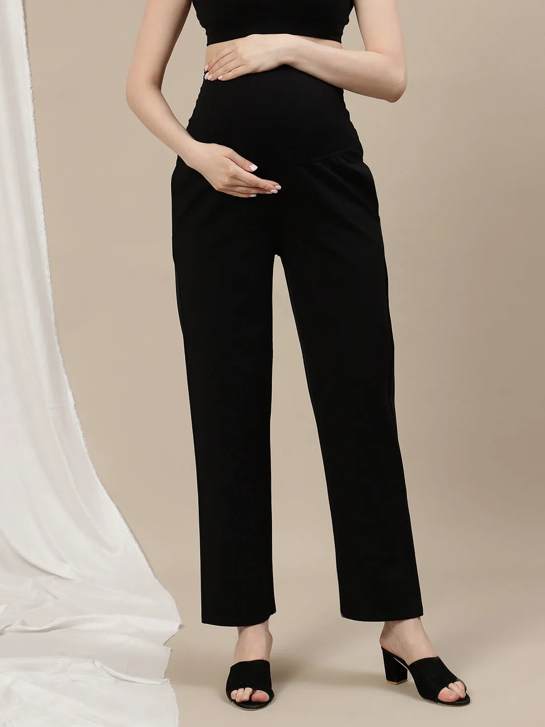 Wide-Leg Maternity Formal Pants