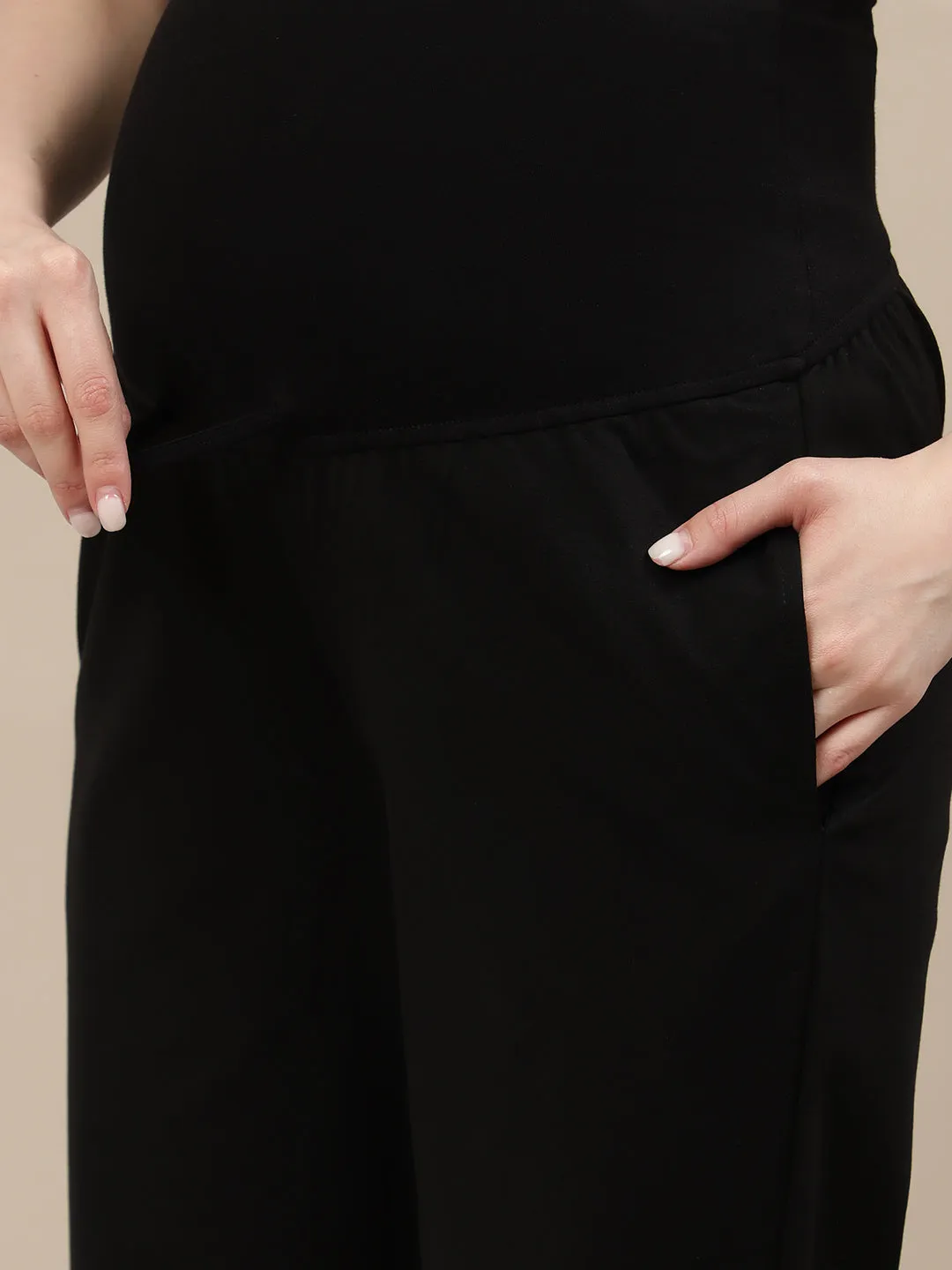 Wide-Leg Maternity Formal Pants