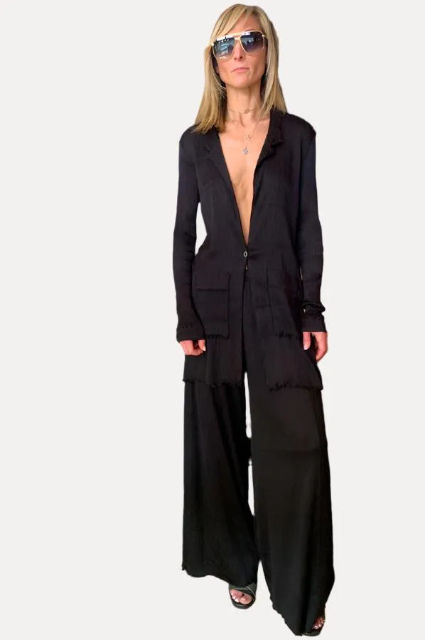 Wide Leg Pants - Black