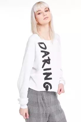 Wildfox Daring Monte Crop Sweater Vanilla