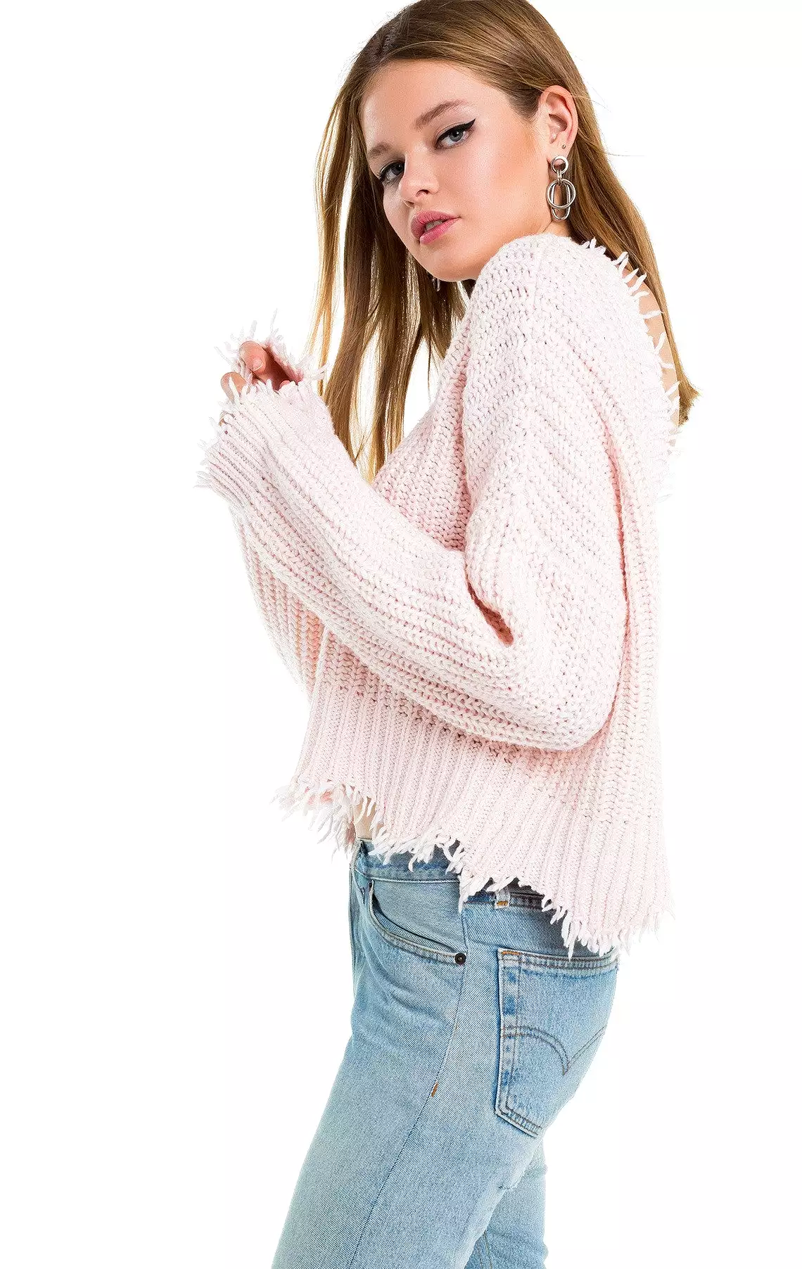 Wildfox Palmetto Sweater - Seashell Pink