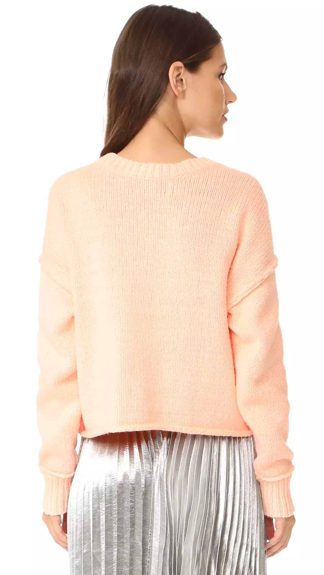 Wildfox Peachy Rhinestones Crop Sweater