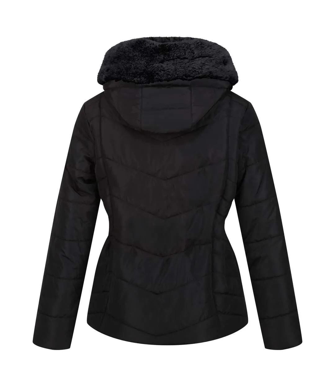 Womens/ladies wildrose baffled padded hooded jacket black Regatta